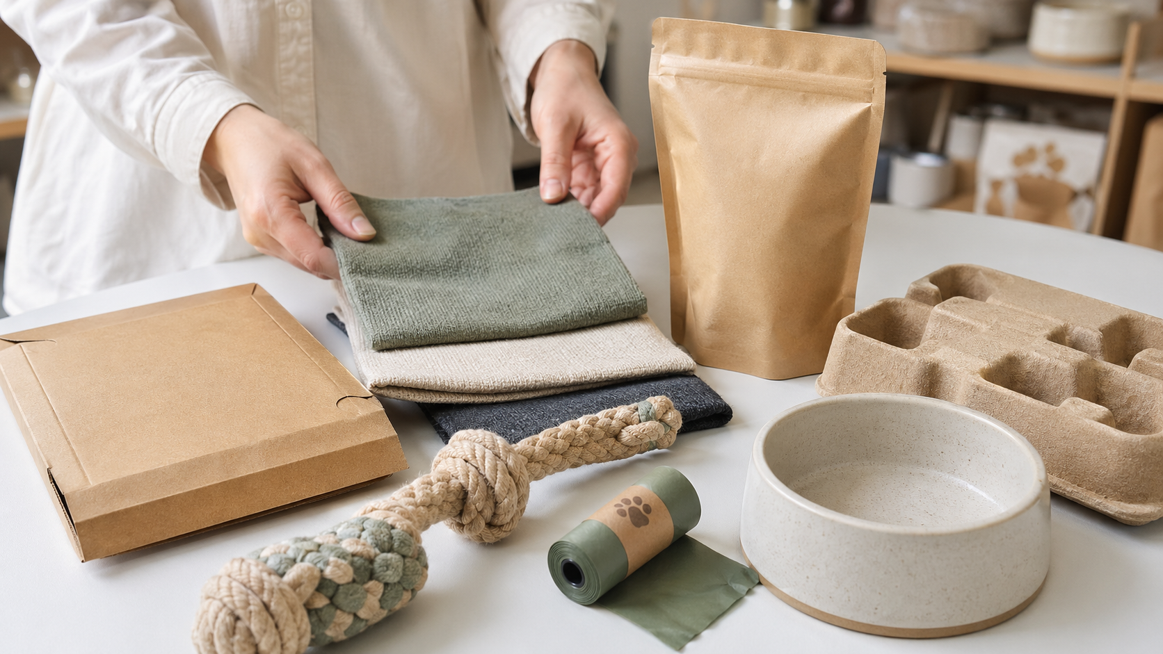 Eco-friendly pet retail materials