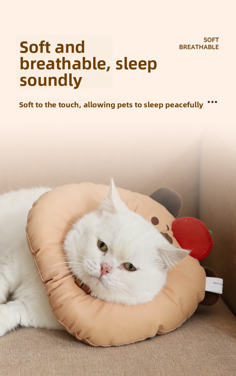 Soft Adjustable Elizabethan Collar for Cats - Anti-Lick, Post-Surgery, Grooming detail 6