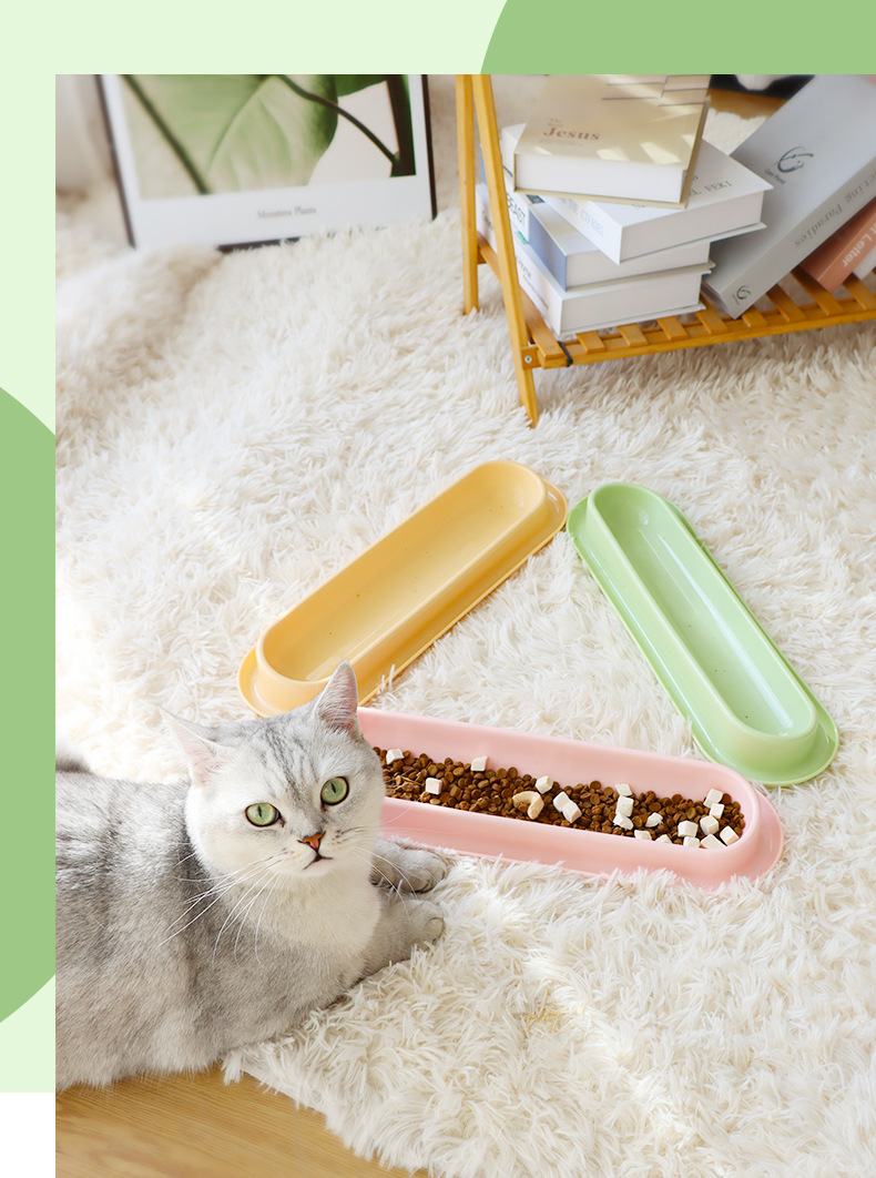 Ant-Proof Long Cat Bowl for Multi-Cat Feeding detail 3
