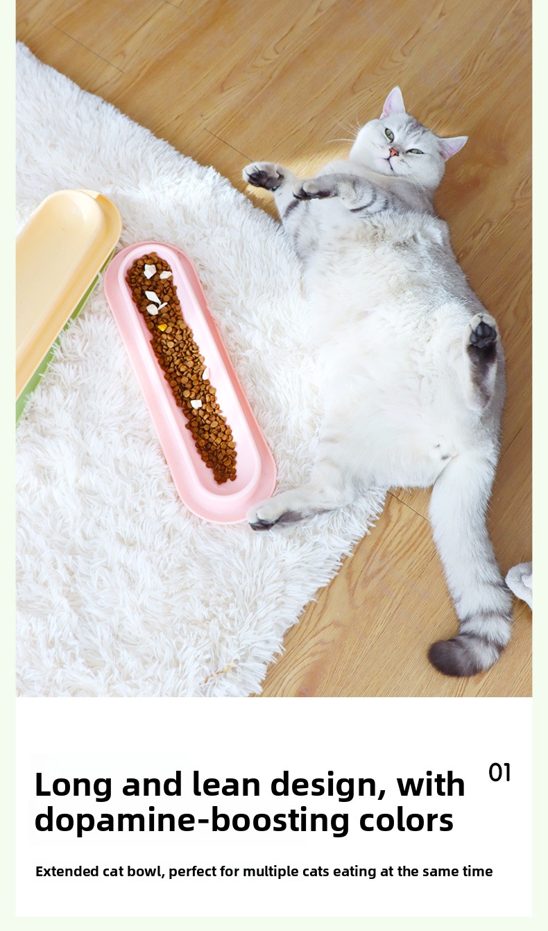 Ant-Proof Long Cat Bowl for Multi-Cat Feeding detail 6
