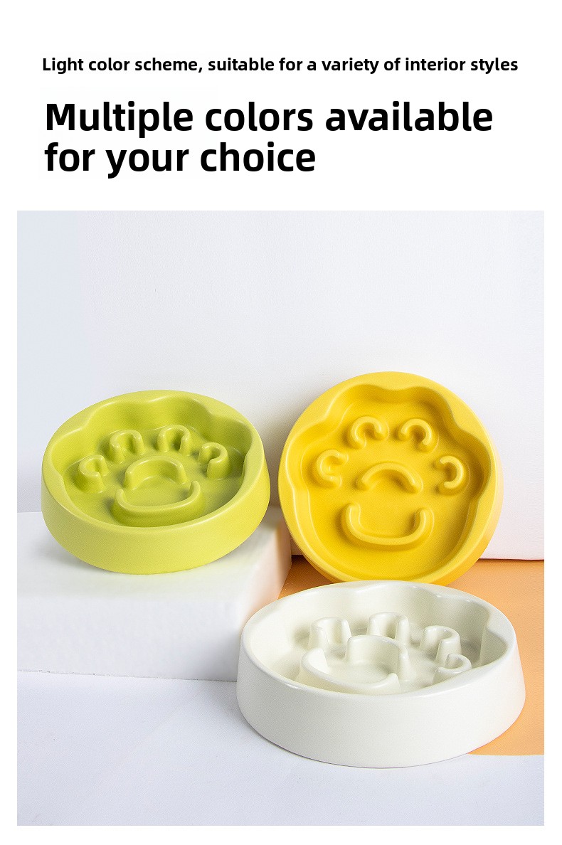 Ceramic Slow Feed Bowl for Dogs and Cats - Anti-Tipping, Large Capacity detail 12