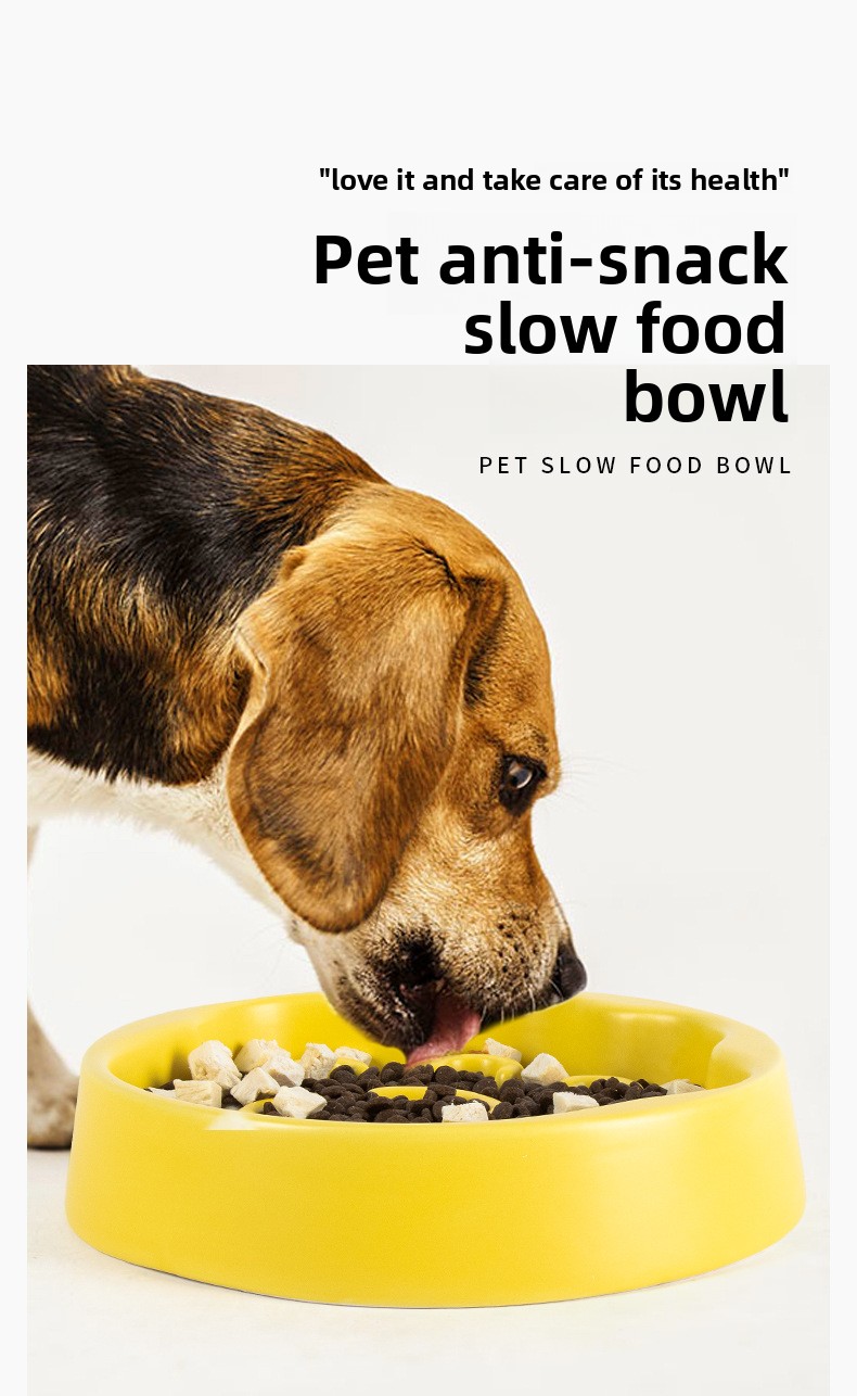 Ceramic Slow Feed Bowl for Dogs and Cats - Anti-Tipping, Large Capacity detail 2
